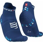 Visoke unisex čarape Compressport Pro Racing Socks V4.0 Run Low XU00047B_533 Sodalite/Fluo Blue