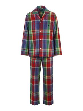 Polo Ralph Lauren Duga pidžama plava / zelena / crvena / bijela
