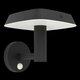 EGLO 901071 | Dreoli Eglo zidna svjetiljka sa senzorom, svjetlosni senzor - sumračni prekidač solarna baterija 1x LED 970lm 3000K IP44 crno, opal