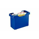 Függőmappa tároló, műanyag, 5 db függőmappával, LEITZ "Plus", kék