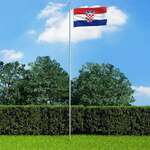 vidaXL Hrvatska zastava 90 x 150 cm