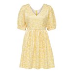 SELECTED FEMME Koktel haljina 'Joyce' zlatno žuta / bijela