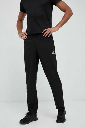 ADIDAS SPORTSWEAR Sportske hlače 'Aeroready Essentials Stanford Open Hem Embroidered Small Logo' crna / bijela