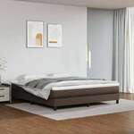 vidaXL Okvir za krevet s oprugama smeđi 160x200 cm od umjetne kože