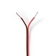 Kabel NEDIS, zvučnik, 2x0.50, crveno-crni, low cost