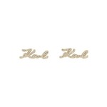 Karl Lagerfeld Naušnice zlatna / prozirna