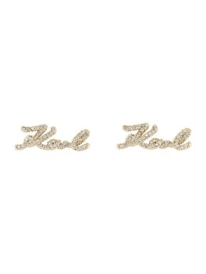 Karl Lagerfeld Naušnice zlatna / prozirna
