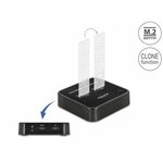 Docking station DELOCK, priključna stanica 2x M.2 SATA SDDs funkcijom kloniranja, crni 64178