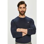 Pamučna majica dugih rukava Lacoste boja: tamno plava - mornarsko plava. Majica dugih rukava iz kolekcije Lacoste. Model izrađen od glatke pletenine.