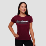GymBeam Ženska majica Beam Burgundy XL