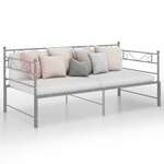 Okvir za krevet na razvlačenje sivi metalni 90 x 200 cm