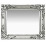 Zidno ogledalo u baroknom stilu 50 x 40 cm srebrno