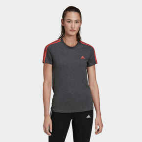 Majica kratkih rukava za fitness ženska siva