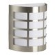 BRILLIANT 96182/82 | Rune Brilliant zidna svjetiljka 1x E27 IP44 plemeniti čelik, čelik sivo