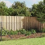 vidaXL Žičana ograda sa šiljastim držačima antracit 1,1 x 10 m