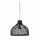 Crna stropna svjetiljka sa sjenilom od ratana ø 42 cm Pocita - Light &amp; Living