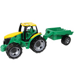 LENA: Veliki zeleno-žuti traktor sa prikolicom 93cm