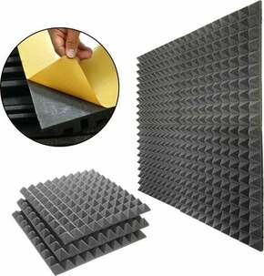 Veles-X Acoustic Pyramids Self-Adhesive 50 x 50 x 5 cm Anthracite