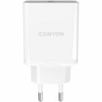 Canyon, Wall charger with 1*USB, QC3.0 24W, Input: 100V-240V, Output: DC 5V/3A,9V/2.67A,12V/2A, Eu plug, Over-load, over-heated, over-current and short circuit protection, CE, RoHS ,ERP. Size:89*46*2