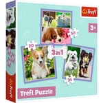 Slatki štenci 3 u 1 50-36-20kom puzzle - Trefl