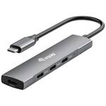 Equip 128963 4 ulaza USB-C® (3.2 gen. 2) čvorište s više priključaka crna, srebrna