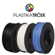 Plastika Trček PLA PAKET - 3x1kg - Crna, Bijela, Plava