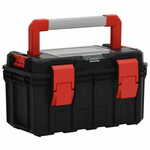 vidaXL Kutija za alat crno-crvena 45 x 28 x 26,5 cm