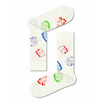 Visoke unisex čarape Happy Socks SIM01-1300 Écru