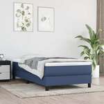 Okvir za krevet s oprugama plavi 90x190 cm od tkanine