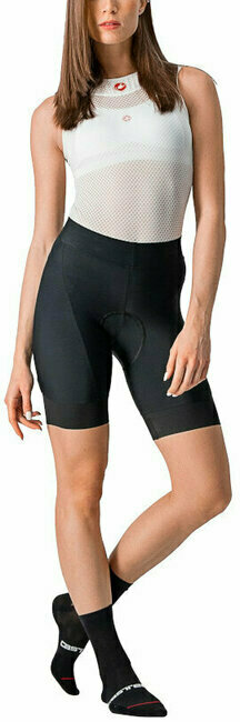 Castelli Prima W Short Black/Hibiscus S Biciklističke hlače i kratke hlače