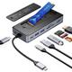 slomart ORICO 8-u-1 USB C priključna stanica s M.2 SSD kućištem - 10Gbps, 4K HDMI, 100W PD, SD/TF čitač, 15cm kabel - OM28P