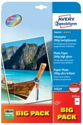 Avery-Zweckform Superior Photo Paper Inkjet BIG PACK 2572-50 foto papir din a4 200 g/m² 50 list visoki sjaj