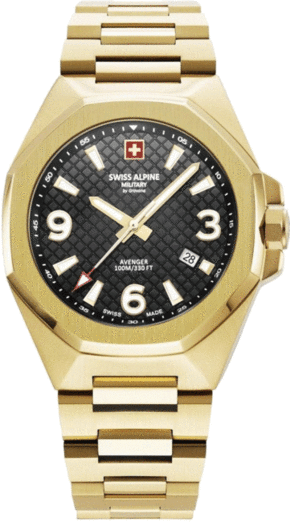 Sat Swiss Alpine Military 7005.1117 Gold/Black