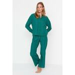 Trendyol Pajama Set - Grün - Unifarben tirkiz