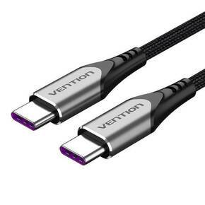 USB-C 2.0 na USB-C 5A kabel Vention TAEHH sivi 2m
