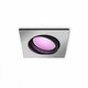 PHILIPS 8719514338807 | PHILIPS-hue-Centura Philips ugradbene svjetiljke hue smart rasvjeta četvrtast jačina svjetlosti se može podešavati, promjenjive boje, sa podešavanjem temperature boje, Bluetooth 90x90mm 1x GU10 350lm 2200 6500K aluminij