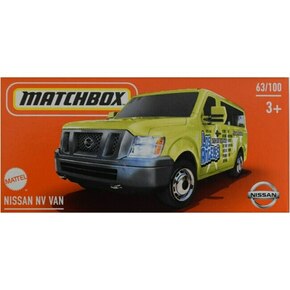 Matchbox: Nissan NV žuti mali auto u papirnatoj kutiji 1/64 - Mattel