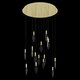 EGLO 390361 | Mirdor Eglo visilice svjetiljka jačina svjetlosti se može podešavati 16x LED 5440lm 3000K mesing, zlatno, prozirno