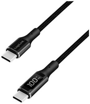 LogiLink USB-C kabel USB 2.0 USB-A utikač 1 m crna utikač primjenjiv s obje strane CU0181