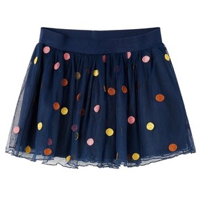 VidaXL Dječja suknja od tila s točkicama modra 92
