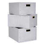 Svijetlo sive kartonske kutije za pohranu u setu 3 kom Ture – Bigso Box of Sweden