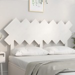 Uzglavlje za krevet Bijela 141x3x80,5 cm od masivne borovine