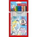 Stabilo Pen 68 Brush flomasteri , set boja, 12 kom