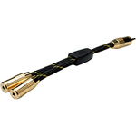 Roline GOLD adapter kabel 3.5mm Stereo, 1×M/2×F, 0.15m