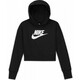 Dječji sportski pulover Nike Sportswear FT Crop Hoodie G - black/white