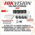 HIKVISION 5MP SMART HYBRID SET SA 8 KAMERA I OPREMOM HIK-5MP-HYBRID8