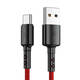 USB to USB-C cable Vipfan X02, 3A, 1.8m (red)