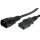 Roline naponski kabel PC-Monitor, IEC320 C14-C13 10A, M/F, 0.5m, crni