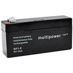 multipower PB-8-3 MP3-8 olovni akumulator 8 V 3.2 Ah olovno-koprenasti (Š x V x D) 134 x 69 x 36.5 mm plosnati priključak 4.8 mm bez održavanja, nisko samopražnjenje