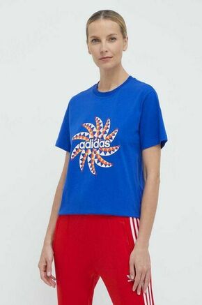 ADIDAS SPORTSWEAR Tehnička sportska majica 'Farm Graphic' kraljevsko plava / svijetložuta / svijetlocrvena / bijela